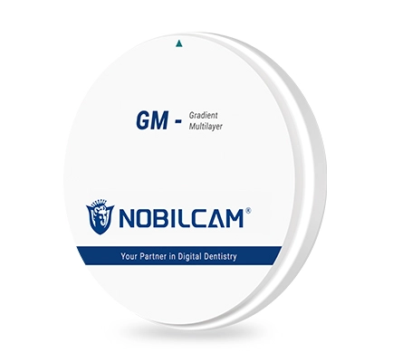 Nobilcam GM-3D แผ่นเซอร์โคเนียหลายชั้นไล่ระดับสี